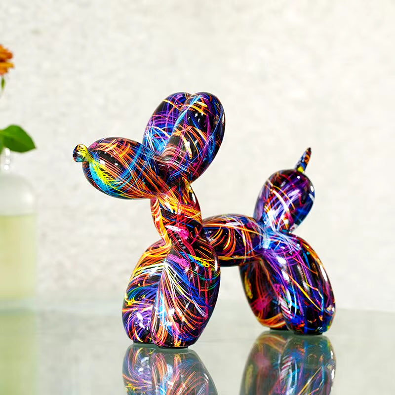 Graffiti Balloon Dog Figurine. Colourful Balloon Dog Decor. Modern Balloon Dog Figurine. Resin Balloon Dog Statue. Unique Home Decor. Vibrant Dog Figurine. Artistic Balloon Dog. Bold Decorative Piece. Playful Home Accessories. Creative Craft Décor. Fun Desk Decoration. Whimsical Home Decor. Animal Lover Gift. Art Enthusiast Gift. Colourful Resin Figurine. Trendy Home Accent. Gift for Art Lovers. Contemporary. Art Piece. UK Stockist. Quick Delivery. Playful. Creative. Home Decor. Accessories. 