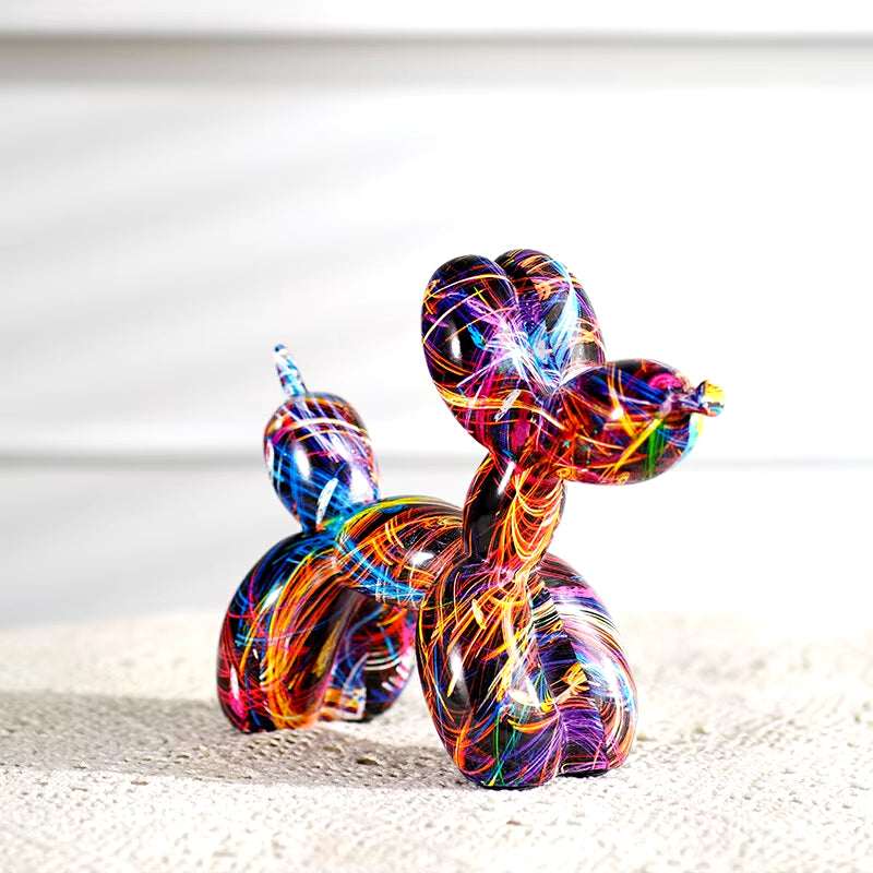 Graffiti Balloon Dog Figurine. Colourful Balloon Dog Decor. Modern Balloon Dog Figurine. Resin Balloon Dog Statue. Unique Home Decor. Vibrant Dog Figurine. Artistic Balloon Dog. Bold Decorative Piece. Playful Home Accessories. Creative Craft Décor. Fun Desk Decoration. Whimsical Home Decor. Animal Lover Gift. Art Enthusiast Gift. Colourful Resin Figurine. Trendy Home Accent. Gift for Art Lovers. Contemporary. Art Piece. UK Stockist. Quick Delivery. Playful. Creative. Home Decor. Accessories. 