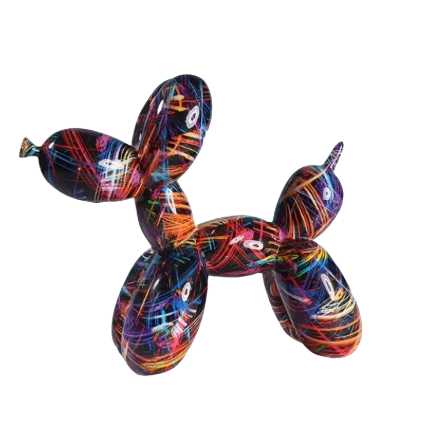 Graffiti Balloon Dog Figurine. Colourful Balloon Dog Decor. Modern Balloon Dog Figurine. Resin Balloon Dog Statue. Unique Home Decor. Vibrant Dog Figurine. Artistic Balloon Dog. Bold Decorative Piece. Playful Home Accessories. Creative Craft Décor. Fun Desk Decoration. Whimsical Home Decor. Animal Lover Gift. Art Enthusiast Gift. Colourful Resin Figurine. Trendy Home Accent. Gift for Art Lovers. Contemporary. Art Piece. UK Stockist. Quick Delivery. Playful. Creative. Home Decor. Accessories. 