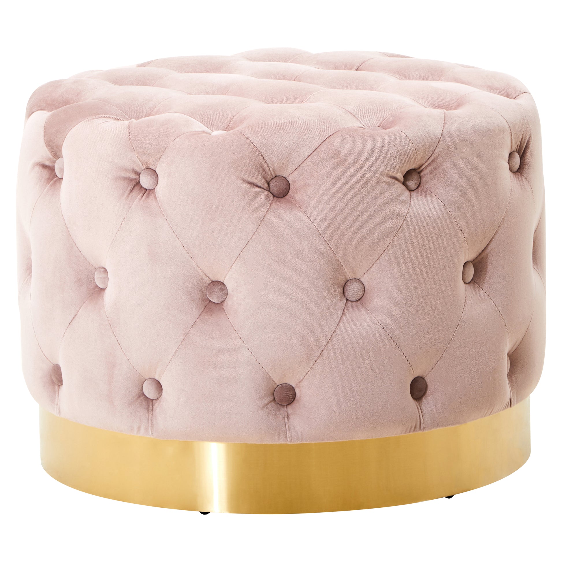 Isabelle Velvet Stool. Velvet Stool. Button-Tufted Stool. Matte Gold Base Stool. Luxury Seating. Vanity Stool. Accent Stool. Elegant Velvet Furniture. Plush Upholstered Stool. Pink Velvet Stool. Beige Velvet Stool. Grey Velvet Stool. Contemporary Stool. Chic Home Decor. Sophisticated Interiors. Modern Stool Design. Glamorous Furniture. Compact Seating. Stylish Accent Piece. Velvet Vanity Chair.