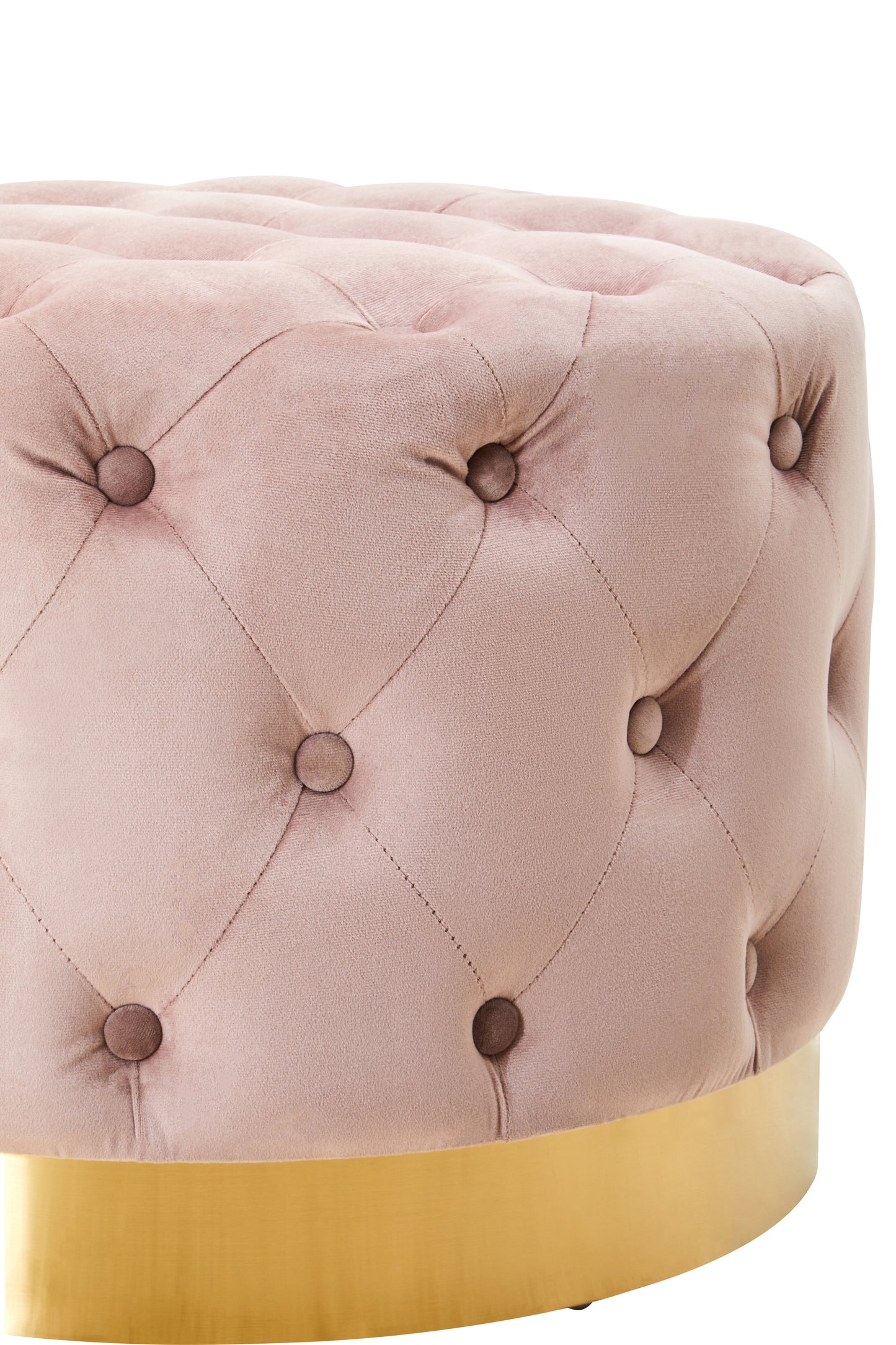 Isabelle Velvet Stool. Velvet Stool. Button-Tufted Stool. Matte Gold Base Stool. Luxury Seating. Vanity Stool. Accent Stool. Elegant Velvet Furniture. Plush Upholstered Stool. Pink Velvet Stool. Beige Velvet Stool. Grey Velvet Stool. Contemporary Stool. Chic Home Decor. Sophisticated Interiors. Modern Stool Design. Glamorous Furniture. Compact Seating. Stylish Accent Piece. Velvet Vanity Chair.